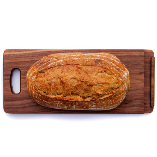 Walnut JonoKnife Compact breadboard with bread